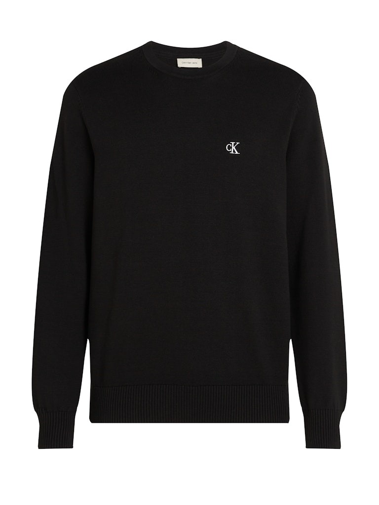 Calvin Klein Pamuk Siyah Erkek Uzun Kollu Triko - J30J326745BEH