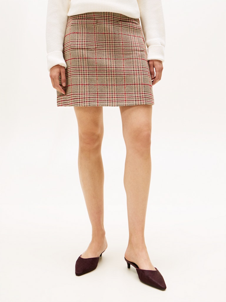 Tommy Hilfiger Kadın Kahverengi  A-Line Mini Etek