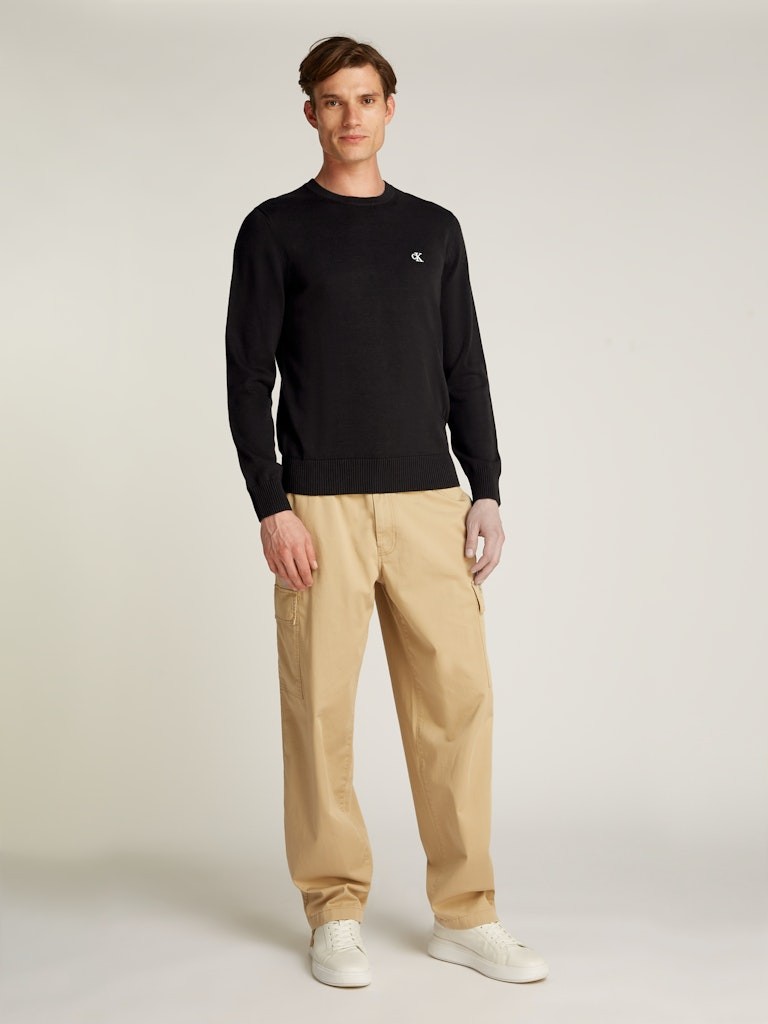 Calvin Klein Pamuk Siyah Erkek Uzun Kollu Triko - J30J326745BEH