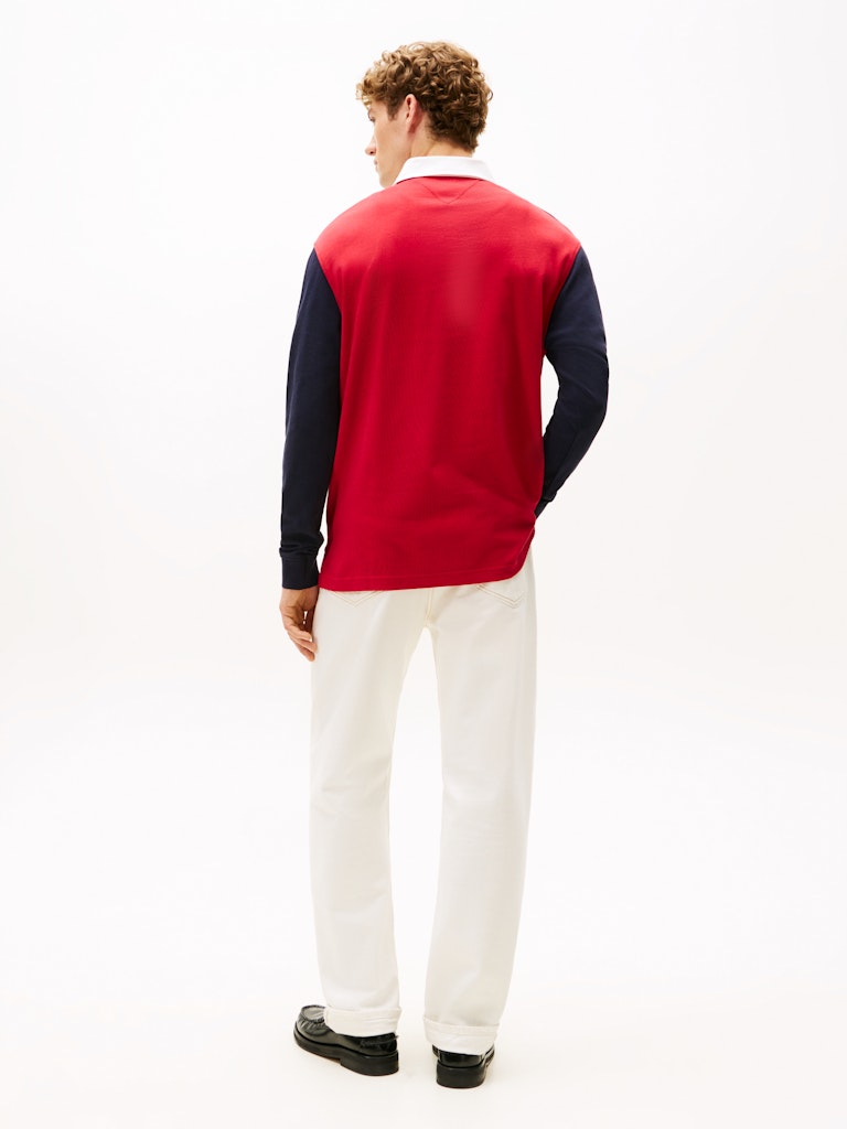 Tommy Hilfiger Erkek Düğmeli Polo Yaka Lacivert T-Shirt