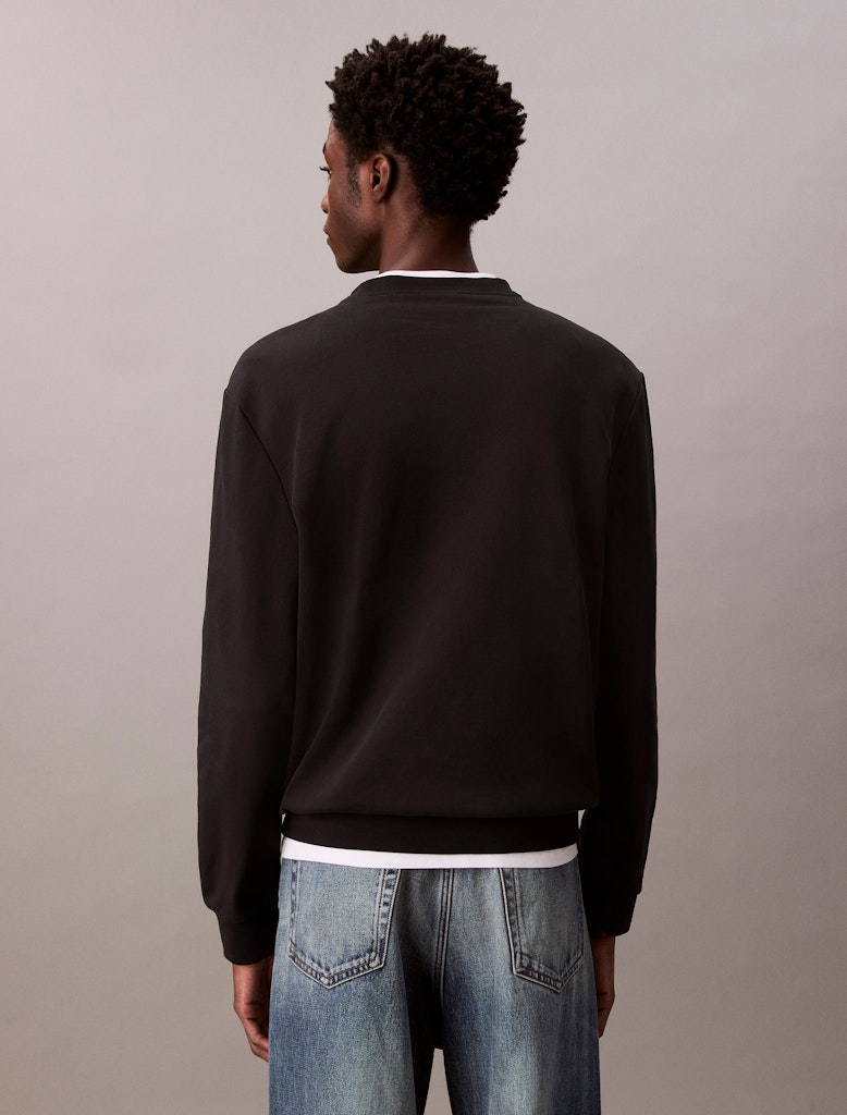Calvin Klein Erkek Siyah O Yaka Sweatshirt