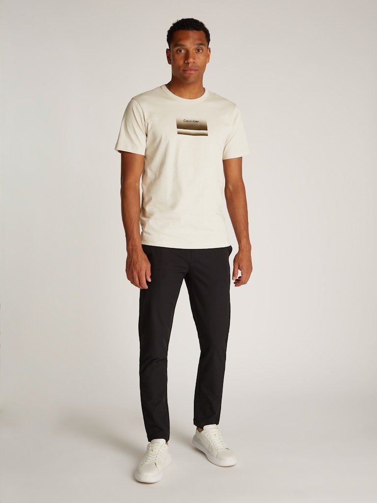 Calvin Klein Gradient Logo Erkek Bej T-Shirt - K10K113803PEA