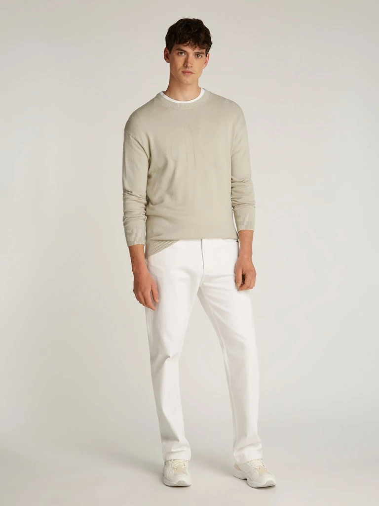 CK INTARSIA MIX STITCH SWEATER