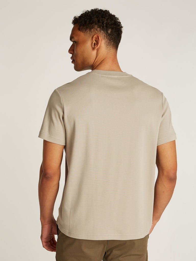Calvin Klein Organik Pamuk Bej Erkek Kısa Kollu T-Shirt - K10K113737RAJ
