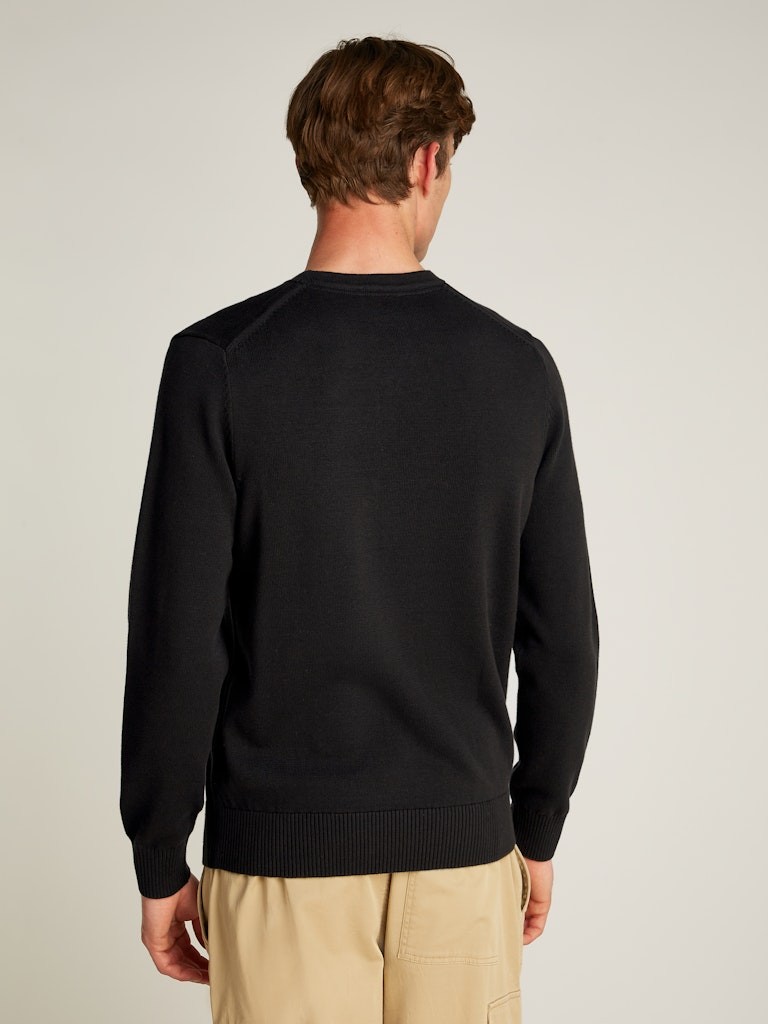 Calvin Klein Pamuk Siyah Erkek Uzun Kollu Triko - J30J326745BEH