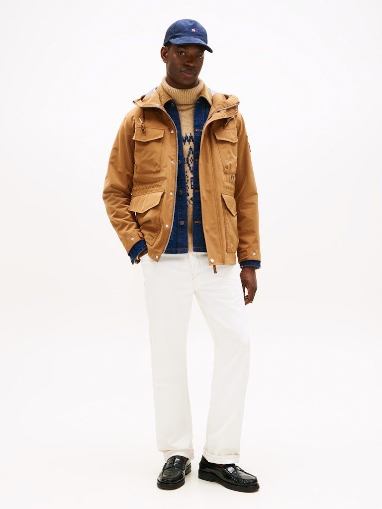 Tommy Hilfiger Erkek Kahverengi Mont