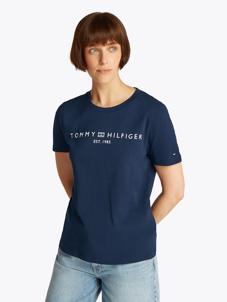 Tommy Hilfiger Kadın Rejeneratif Lacivert T-Shirt