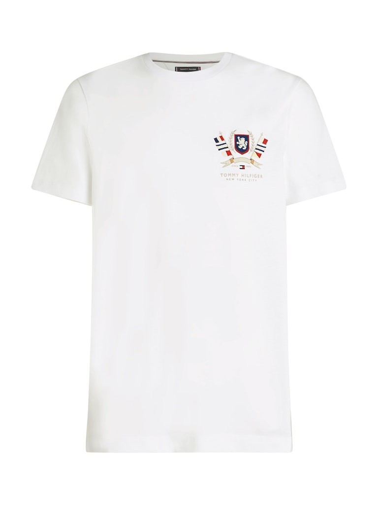 Tommy Hilfiger Pamuk Beyaz Erkek Kısa Kollu T-Shirt - MW0MW38612YBR