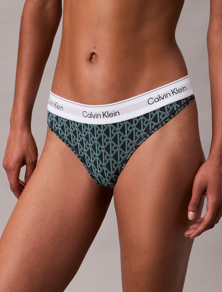 Calvin Klein Kadın Mavi Pamuk Külot String  Külot