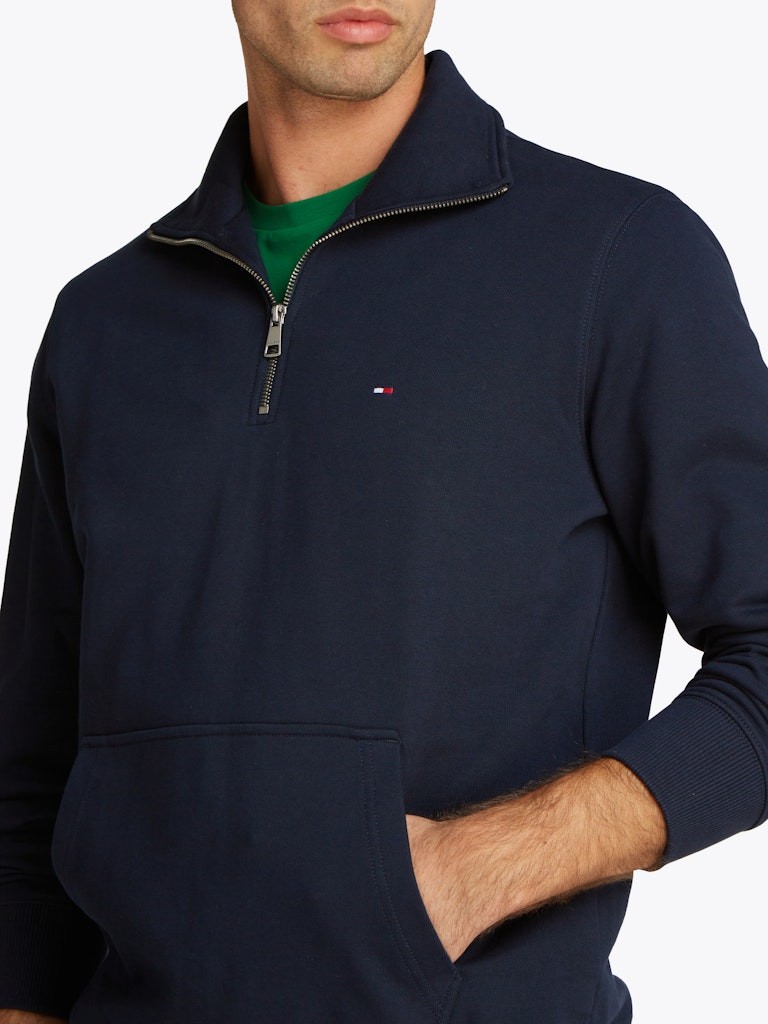 Tommy Hilfiger Regular Fit Yarım Fermuarlı Dik Yaka Sweat - MW0MW37238DW5