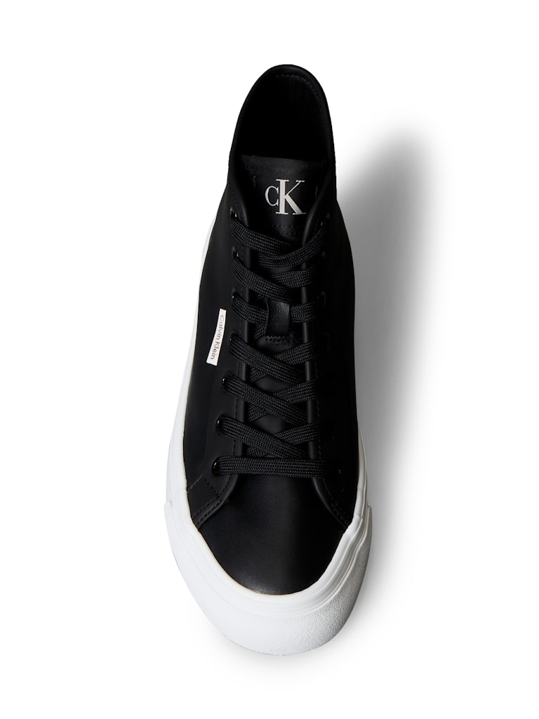 Calvin Klein Kadın Siyah Deri Kısa Taban Yarım Boğazlı Sneakers