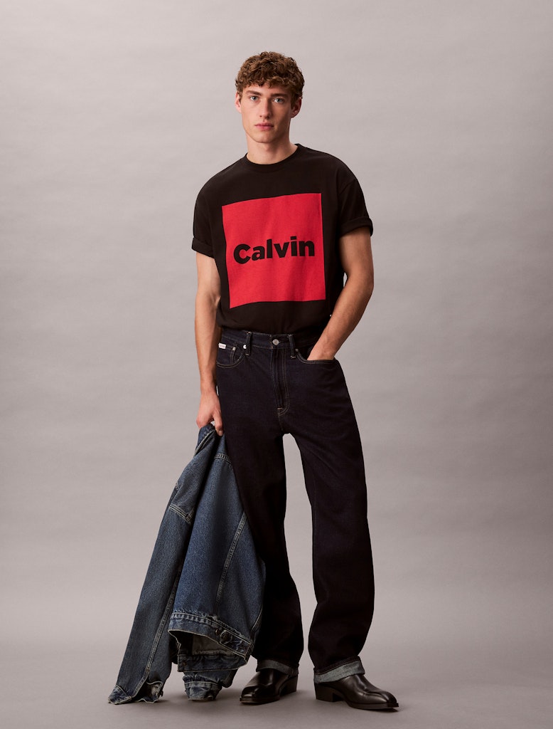 Calvin Klein Erkek Siyah  O Yaka Logolu T-Shirt