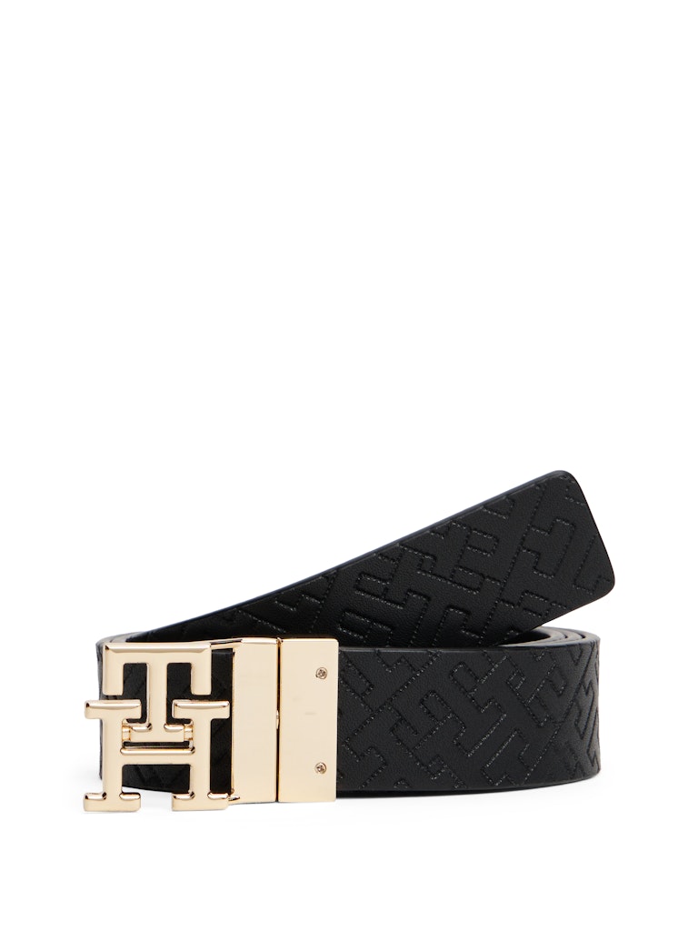 Tommy Hilfiger Kadın Ayarlanabilir Çift Taraflı 3 cm Siyah Kemer