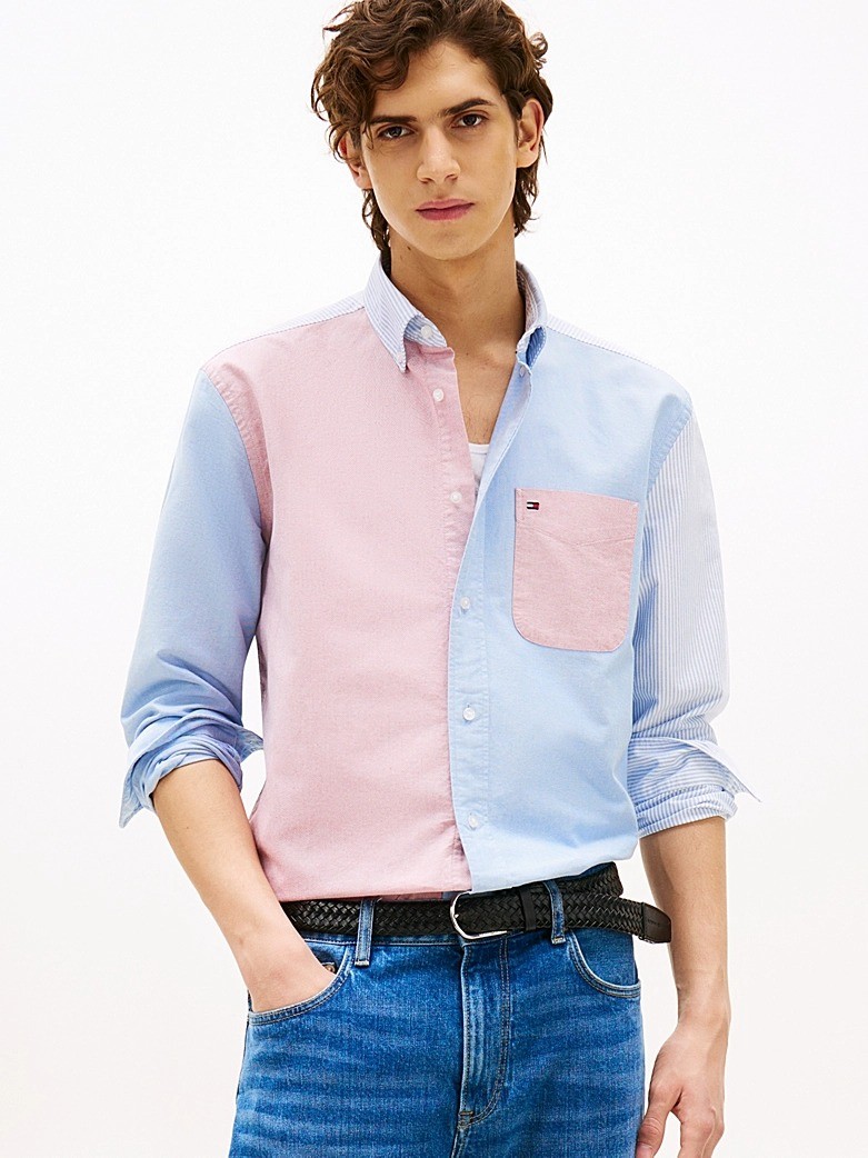 Tommy Hilfiger Erkek Mavi Klasik Kesim Gömlek - MW0MW405760GY