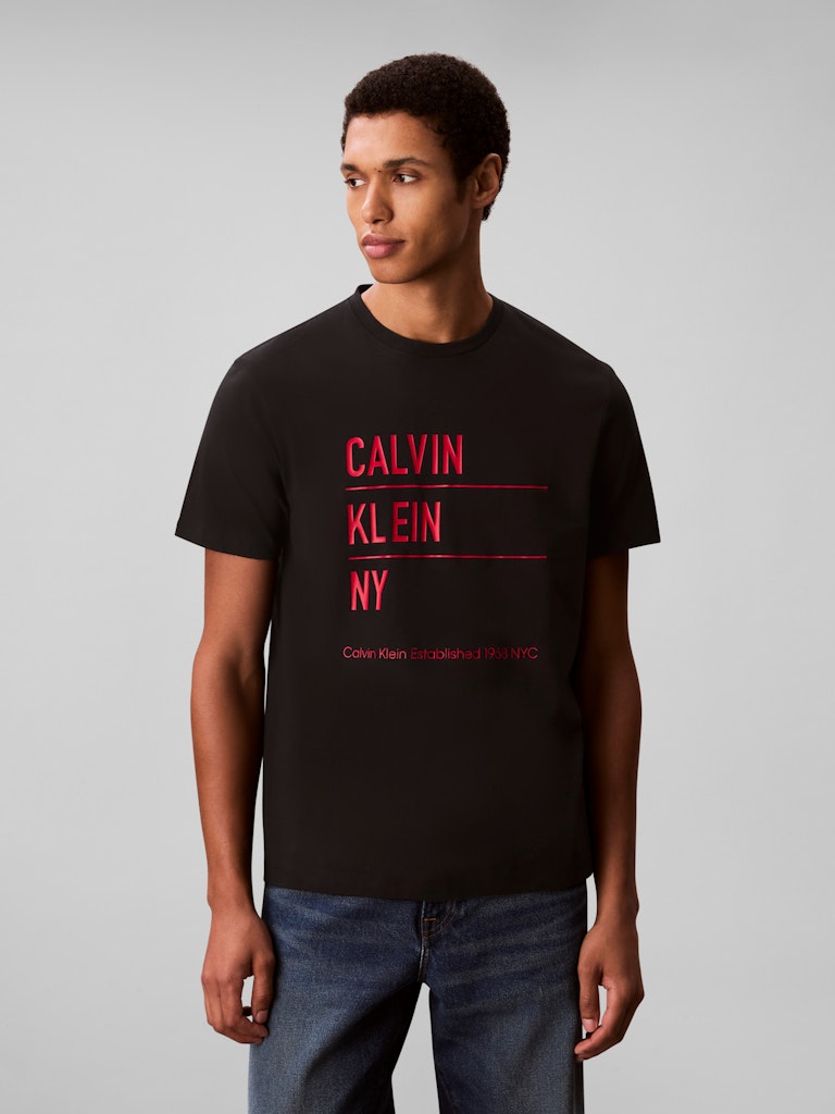Calvin Klein Erkek Siyah O Yaka T-Shirt