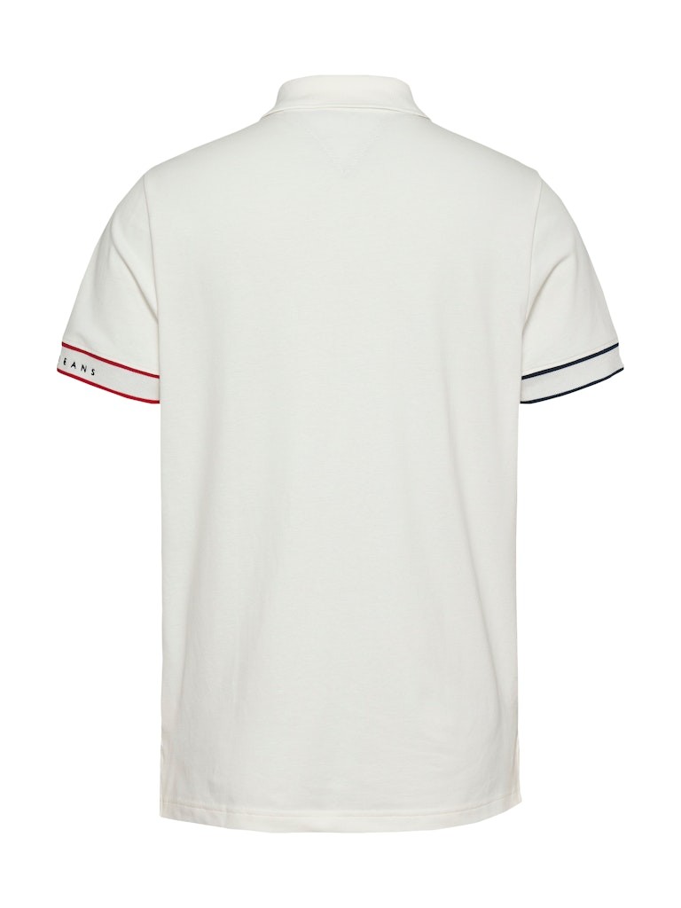 Tommy Hilfiger Rejeneratif Pamuk Beyaz Erkek Kısa Kollu Düğmeli Polo Yaka T-Shirt - DM0DM21306YBL