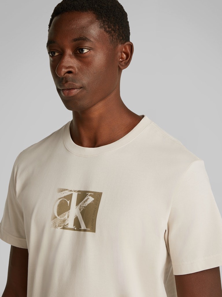 Calvin Klein Jeans Ekru Erkek T-Shirt - J30J327077PDH