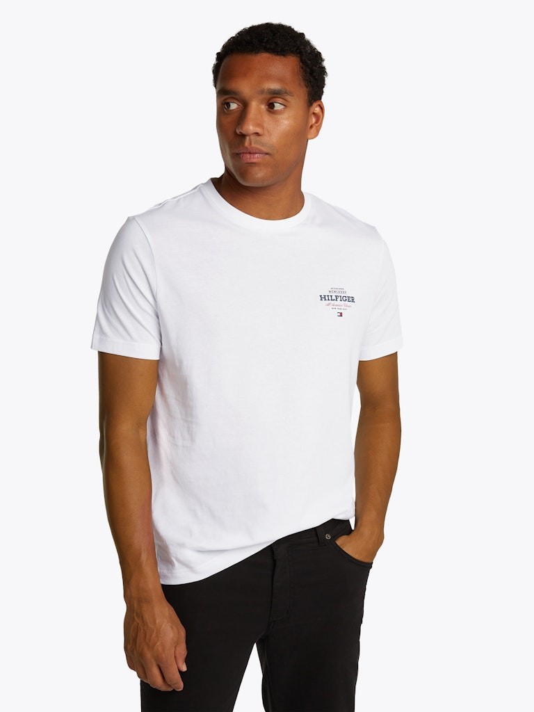 Tommy Hilfiger Rejeneratif Pamuk Beyaz Erkek Kısa Kollu T-Shirt