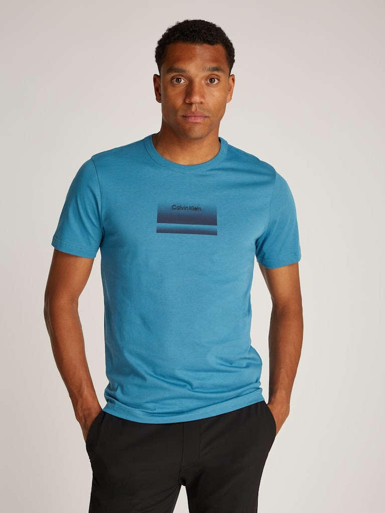 Calvin Klein Gradient Logo Erkek Siyah T-Shirt - K10K113803CHA