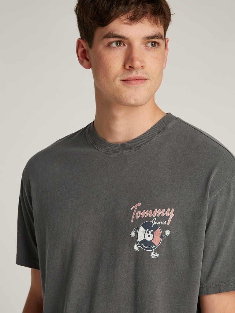 Tommy Hilfiger Pamuk Siyah Erkek Kısa Kollu T-Shirt - DM0DM20352BDS
