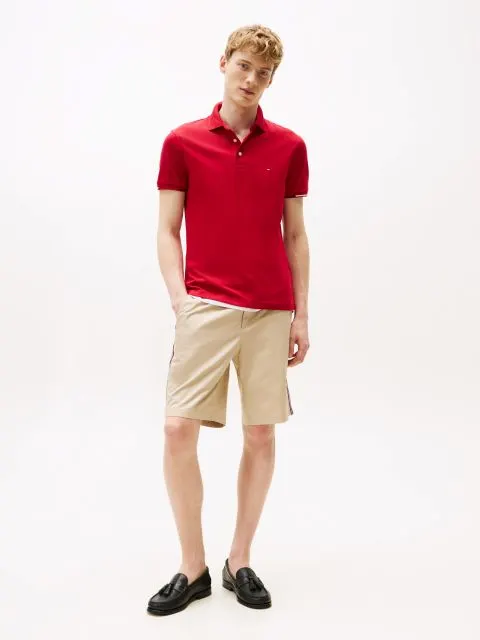 Tommy Hilfiger Erkek Kırmızı Slim Fit T-Shirt