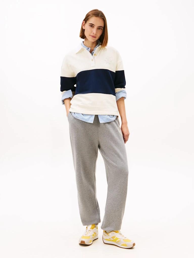 Tommy Hilfiger Kadın Bej Pamuk O Yaka Sweatshirt