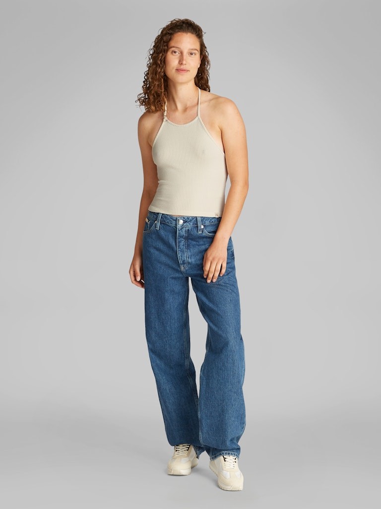 Calvin Klein Pamuk Bej Kadın Askılı T-shirt - J20J225300CKS