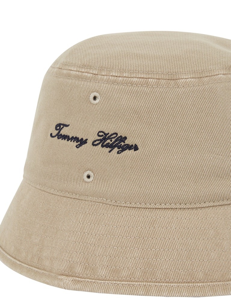 Tommy Hilfiger Pamuk Haki Erkek Bucket Şapka - AM0AM13384RBT