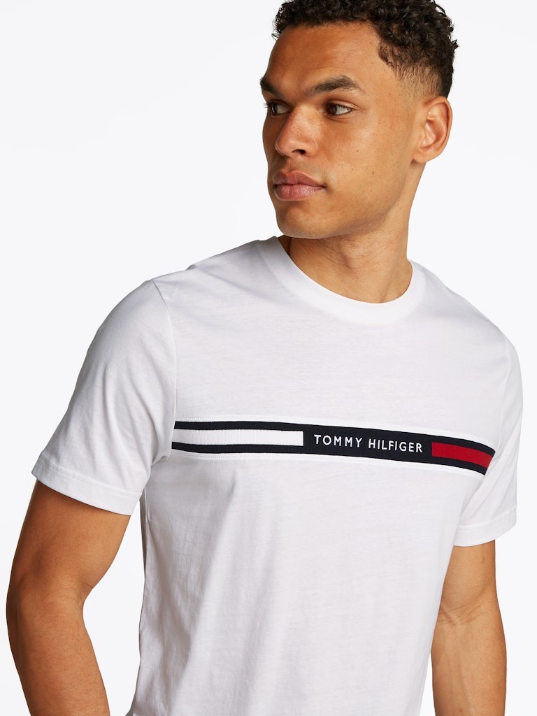 Tommy Hilfiger Rejeneratif Pamuk Beyaz Erkek Kısa Kollu T-Shirt - MW0MW36498YBR