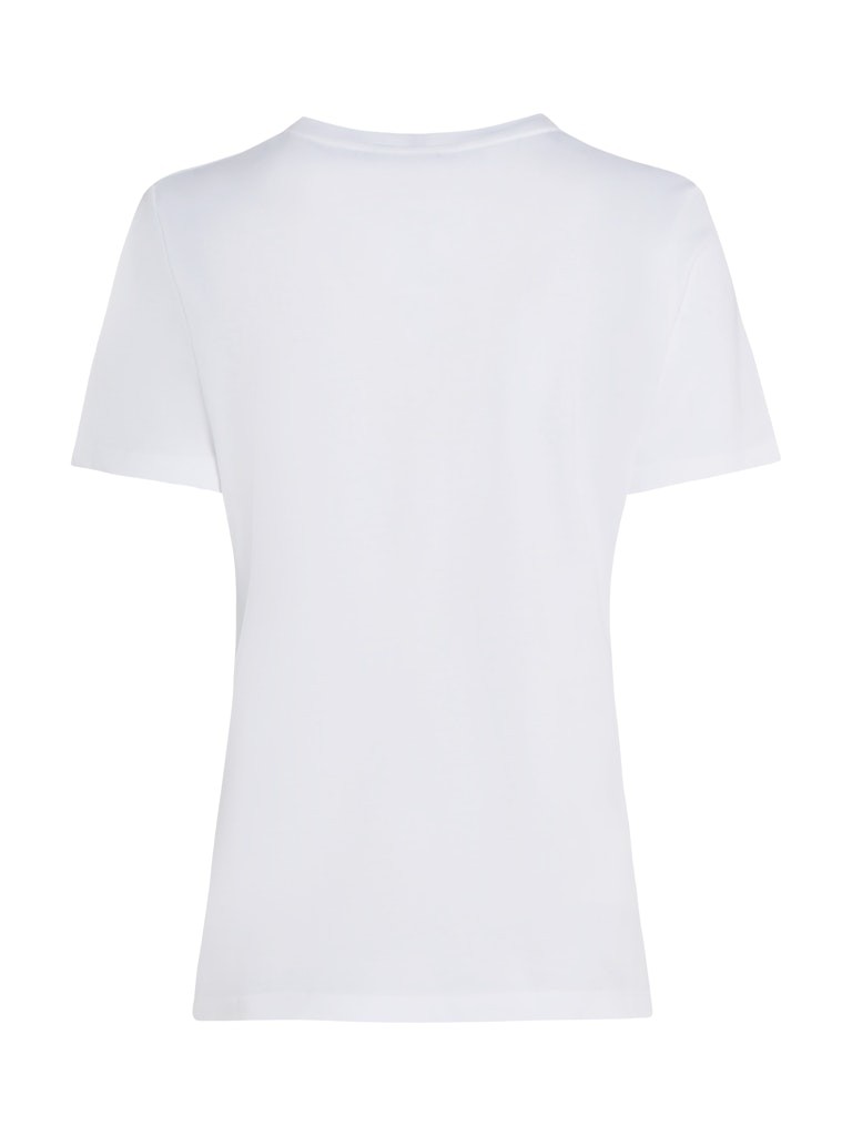 Tommy Hilfiger Rejeneratif Pamuk Beyaz Kadın Kısa Kollu T-Shirt