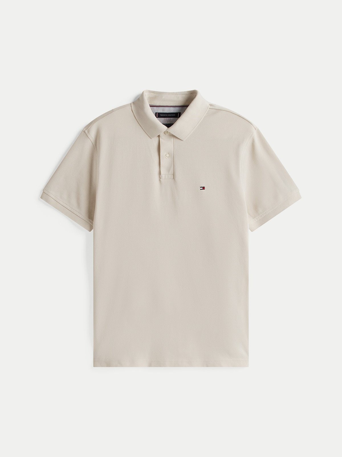 Tommy Hilfiger Erkek Bej Düğmeli Polo Yaka T Shirt - MW0MW17770ACG