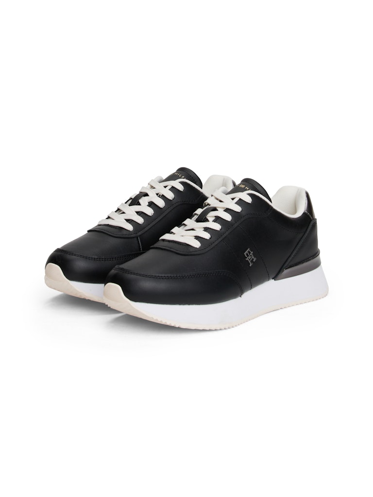 Tommy Hilfiger Kadın Siyah  Kısa Taban Runner Sneakers