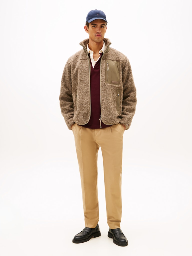 Tommy Hilfiger Erkek Vizon  Tam Fermuar  Sweatshirt