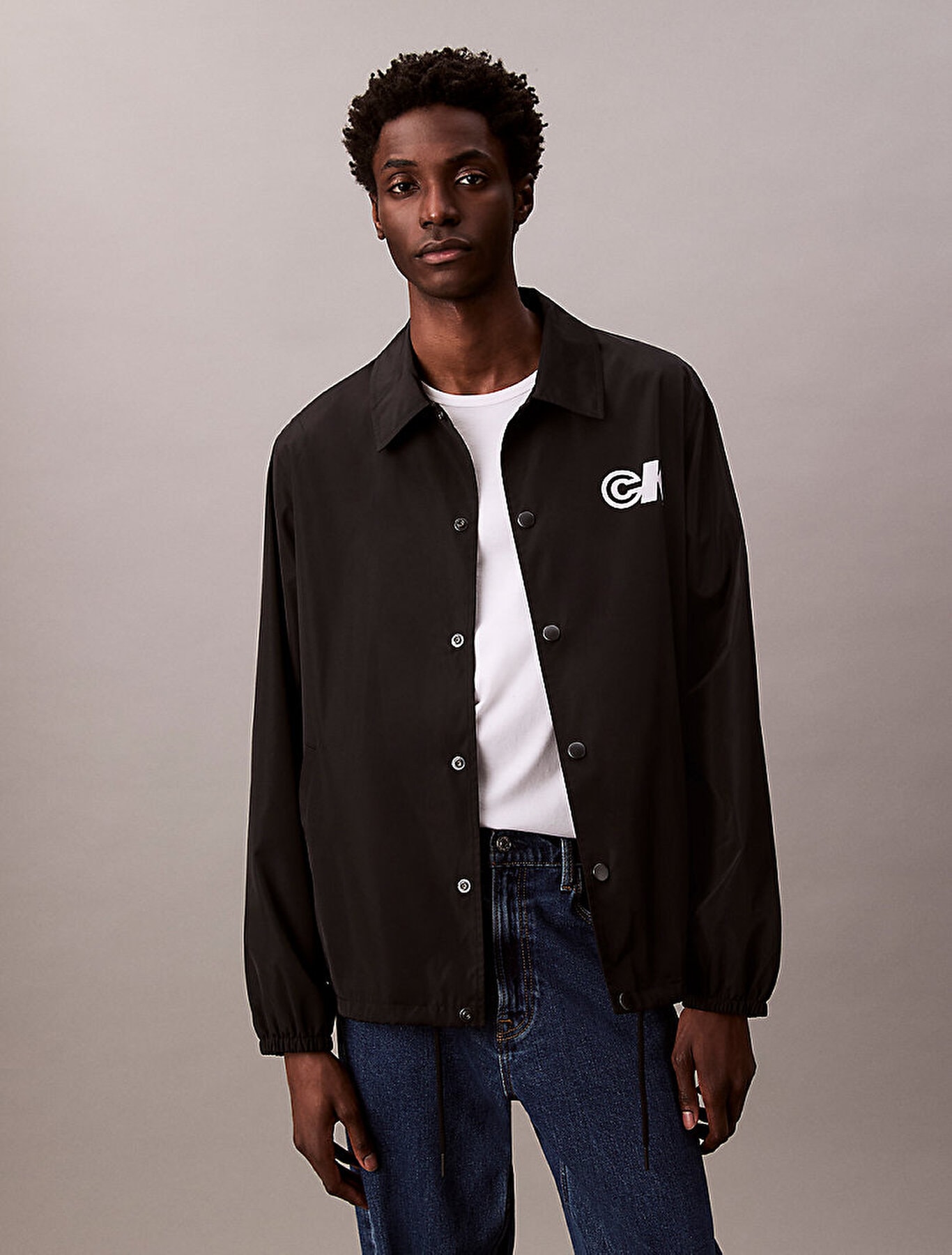 Calvin Klein Erkek Siyah Graphic Ceket