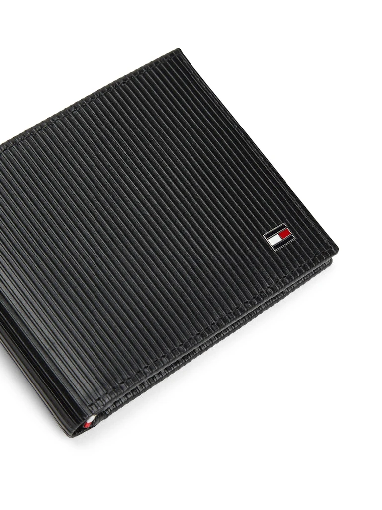 Tommy Hilfiger Erkek Siyah Deri 2'ye Katlanan Cüzdan