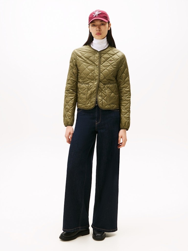 Tommy Hilfiger Kadın Haki Padded Mont