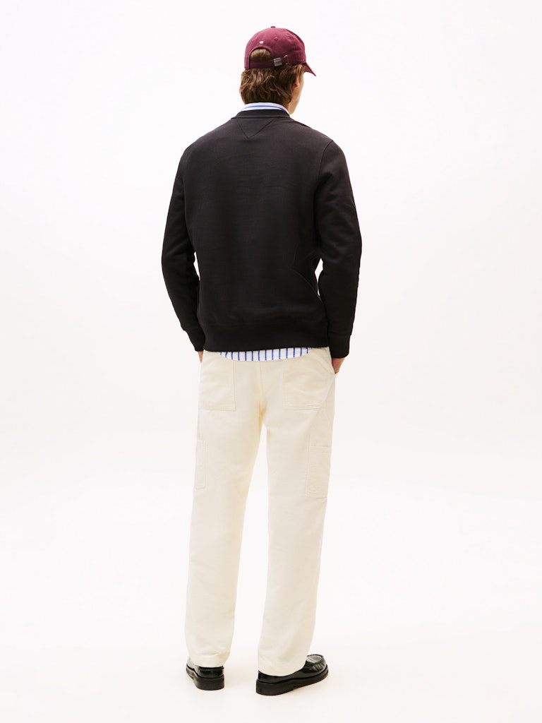 Tommy Hilfiger Erkek O Yaka Siyah Sweatshirt