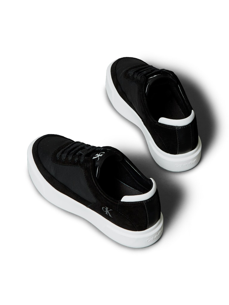 Calvin Klein Kadın Deri Basket Siyah Sneakers