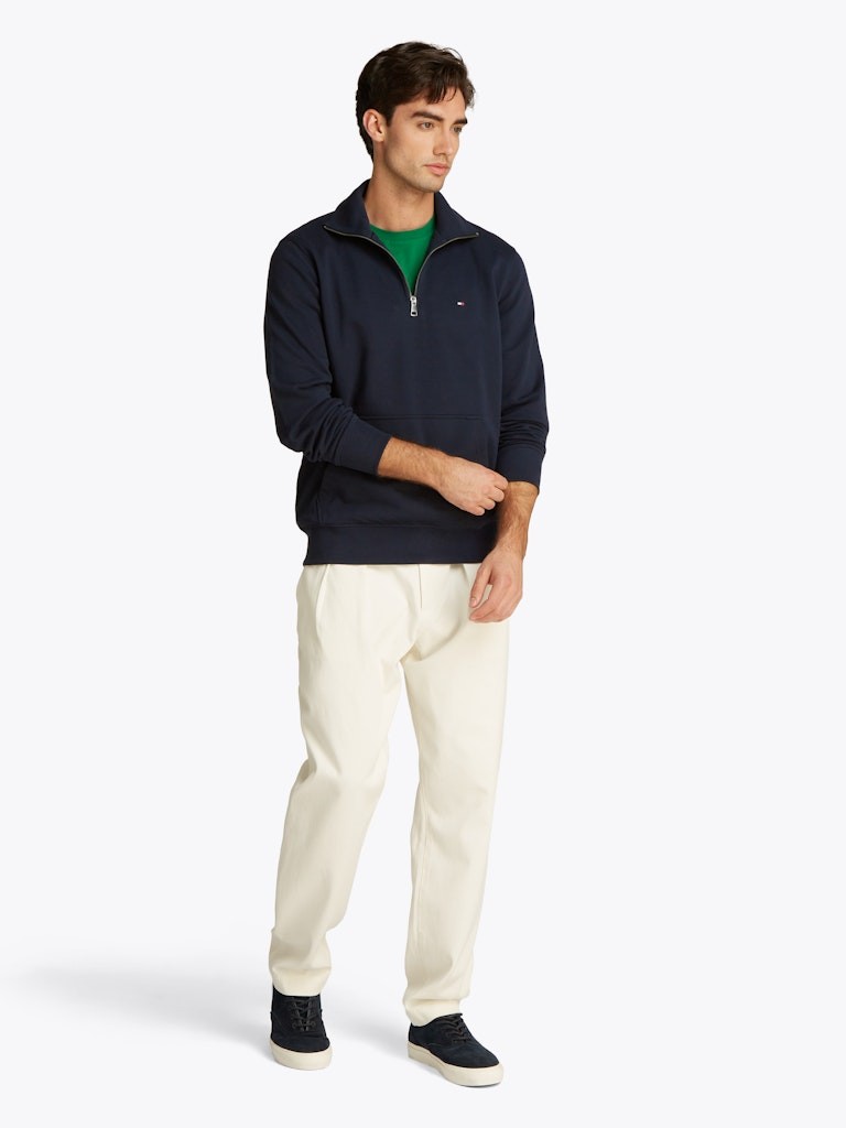 Tommy Hilfiger Regular Fit Yarım Fermuarlı Dik Yaka Sweat - MW0MW37238DW5