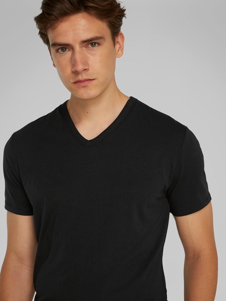 Calvin Klein Pamuk Siyah Erkek V Yaka 3 lü Paket T-Shirt
