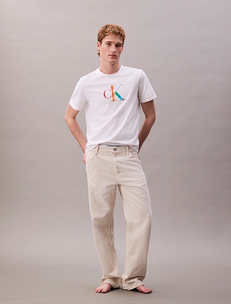 Calvin Klein Erkek Beyaz T-shirt