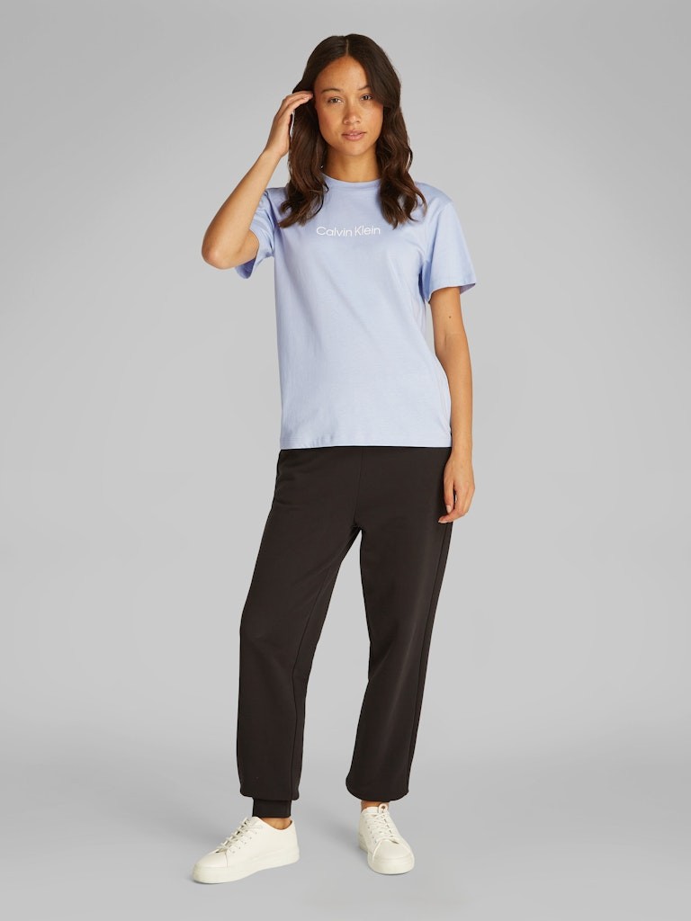 Calvin Klein Organik Pamuk Mavi Kadın Kısa Kollu T-Shirt - K20K205448DWE