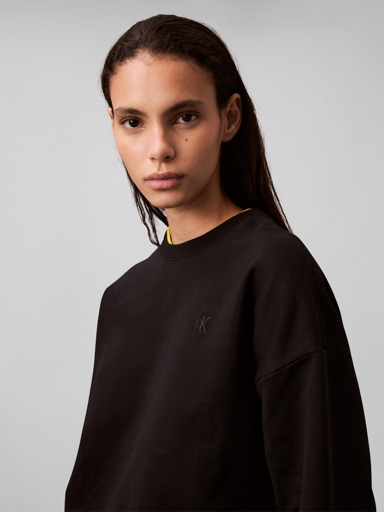Calvin Klein Kadın O Yaka Siyah Sweatshirt