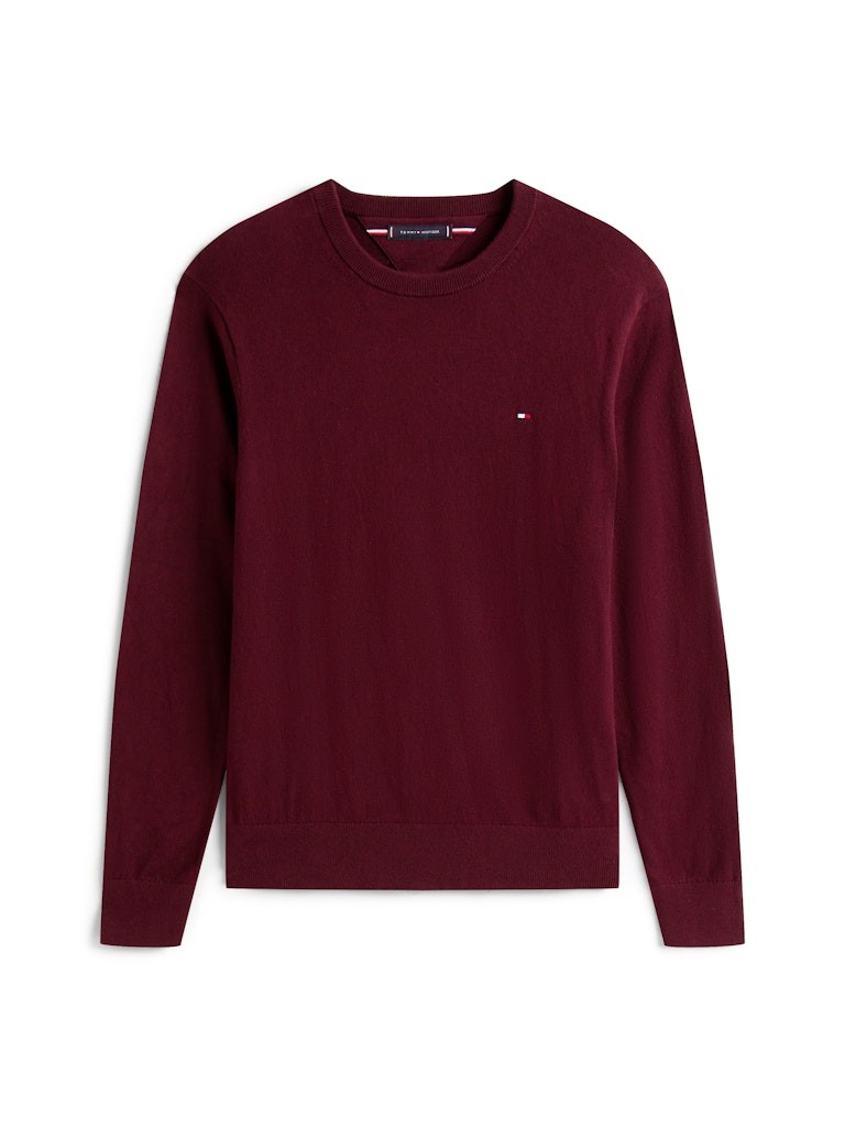Tommy Hilfiger Erkek Bordo O Yaka Triko