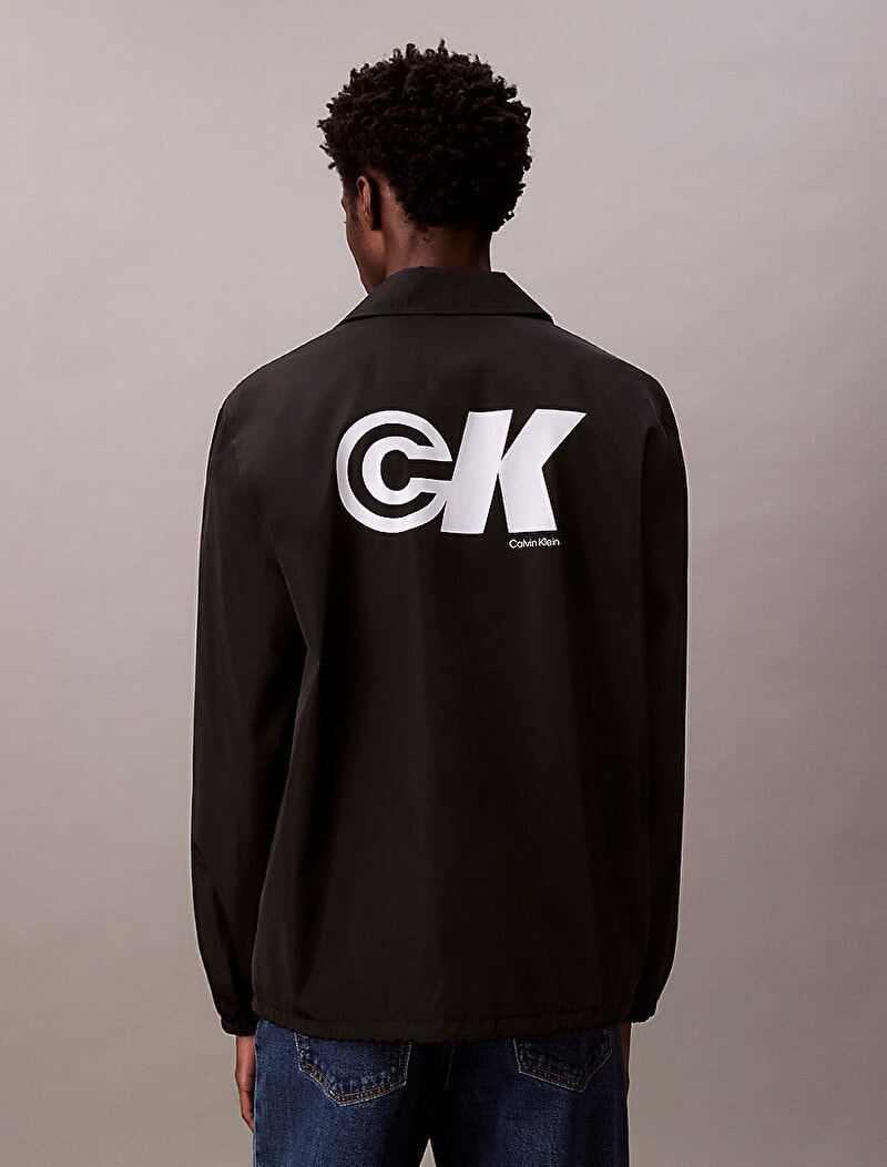 Calvin Klein Erkek Siyah Graphic Ceket