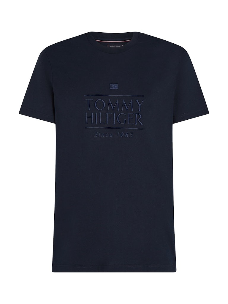 Tommy Hilfiger Rejeneratif Pamuk Lacivert Erkek Kısa Kollu T-Shirt - MW0MW38620DW5