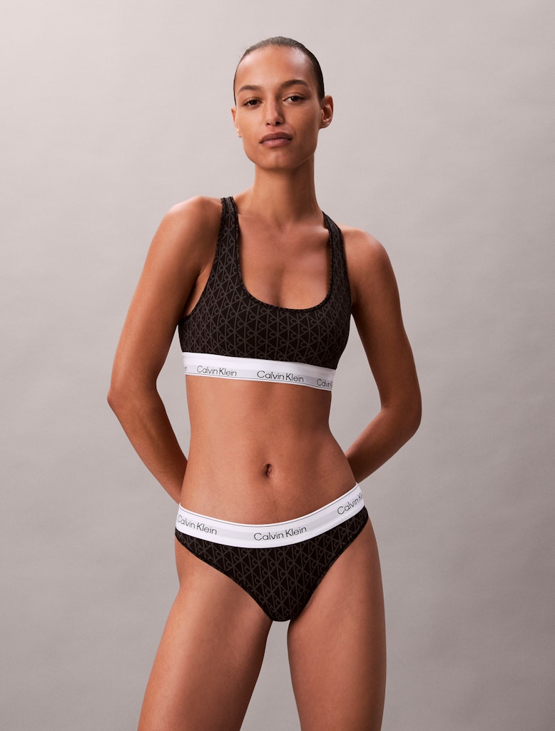 Calvin Klein Kadın Siyah Pamuk Spor  Sütyen
