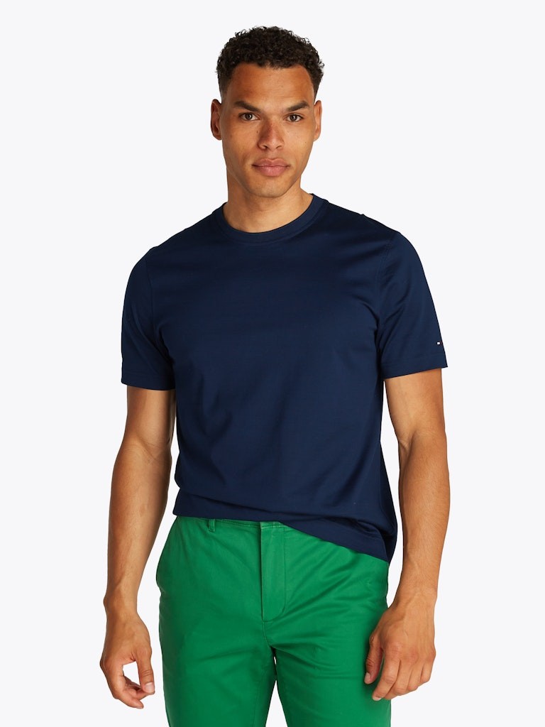 Tommy Hilfiger Pamuk Lacivert Erkek Kısa Kollu T-Shirt - MW0MW36657DCC