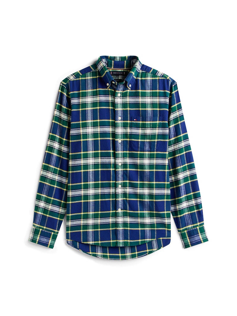 Tommy Hilfiger Erkek Flanel Normal Kesim Lacivert Gömlek