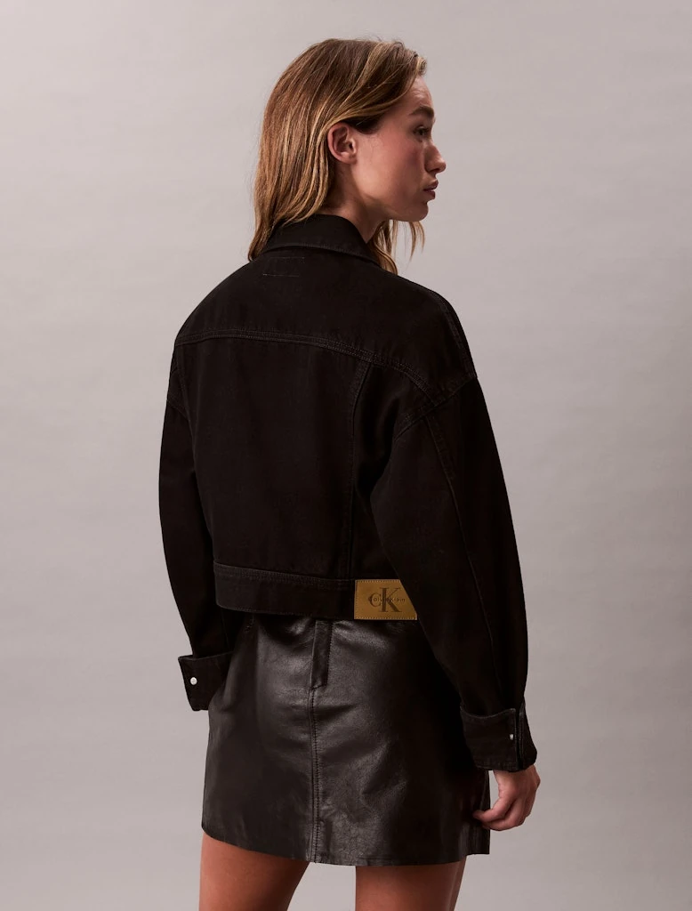 Calvin Klein Kadın Siyah Denim Kot Mont